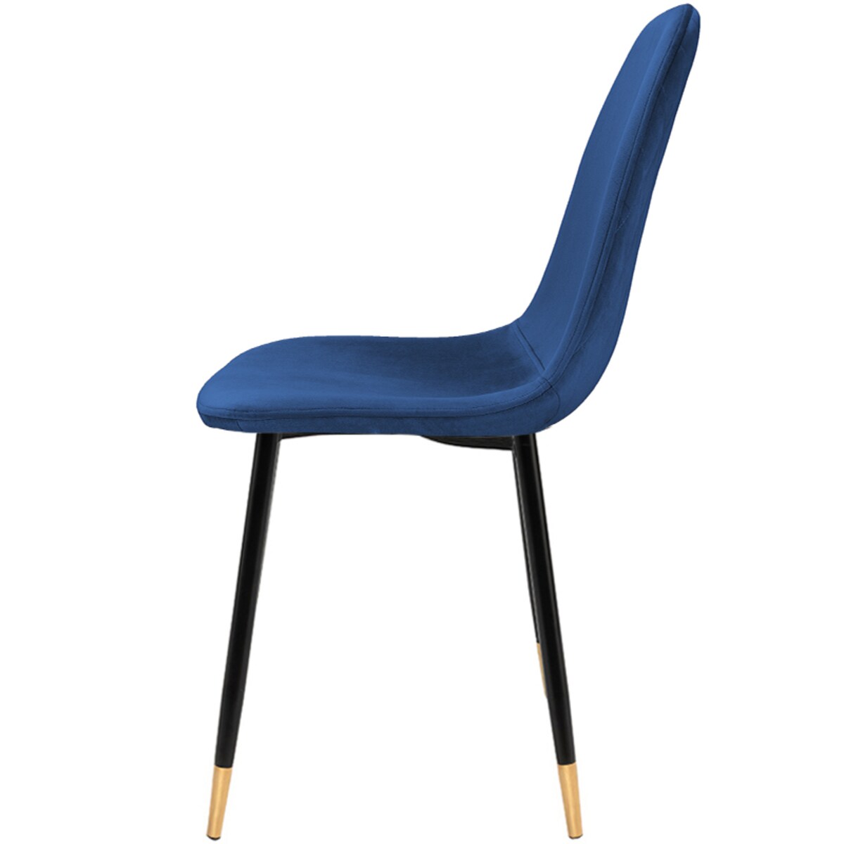 Krzesło tapicerowane welurowe pikowane granatowe do salonu jadalni