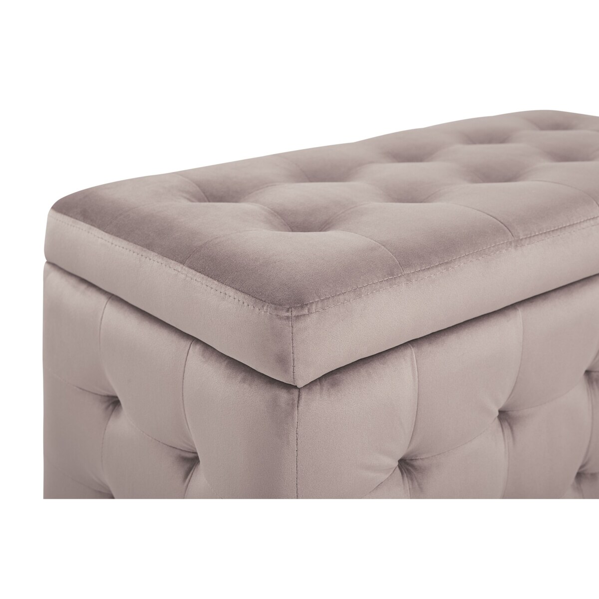 Puf ze schowkiem welurowy różowy MICHIGAN