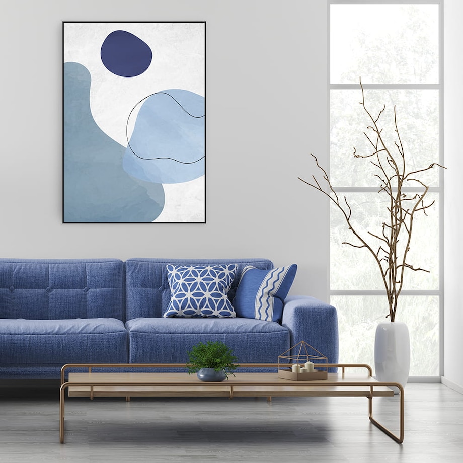 plakat blue shapes 2 30x40 cm