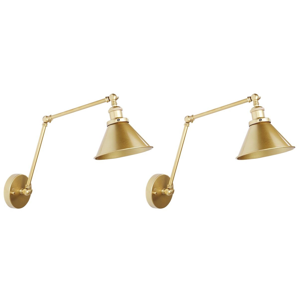 Zestaw 2 lamp ściennych NARVA Regulowana Metal Złoty