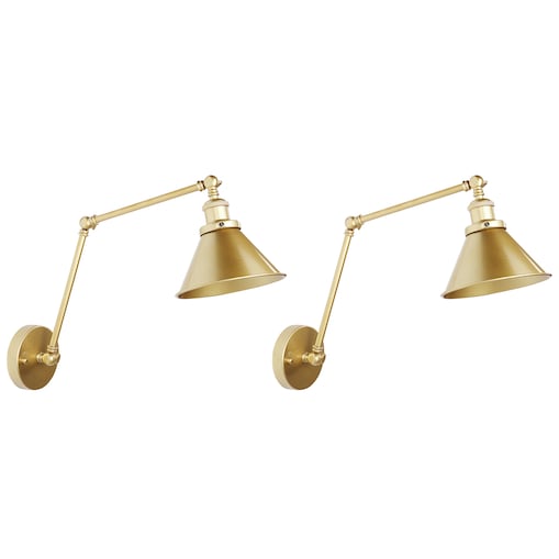 Zestaw 2 lamp ściennych NARVA Regulowana Metal Złoty