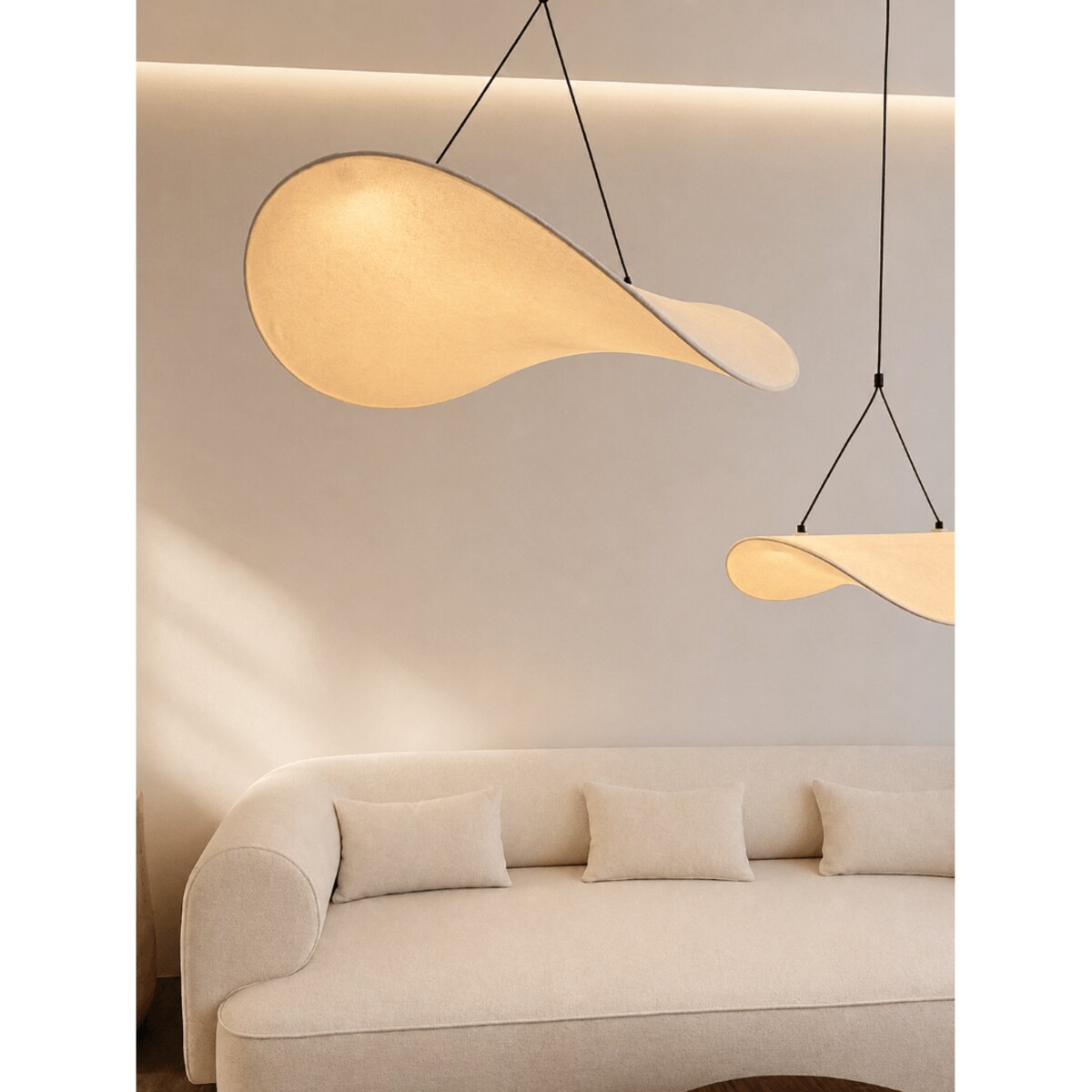 Lampa wisząca Hikari L biała Monnarita