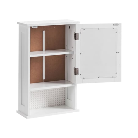 Szafka łazienkowa wisząca z lustrem HUILA 34 cm 53 cm Biały