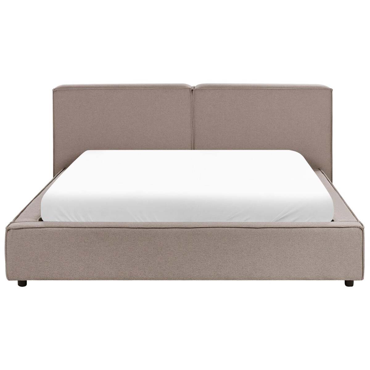 Łóżko tapicerowane 160 x 200 cm jasnobrązowe LINARDS