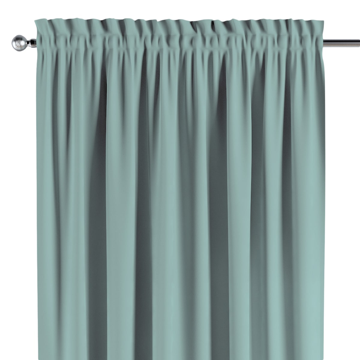 Zasłona na kanale z grzywką 1 szt. 130x260 jasny turkus