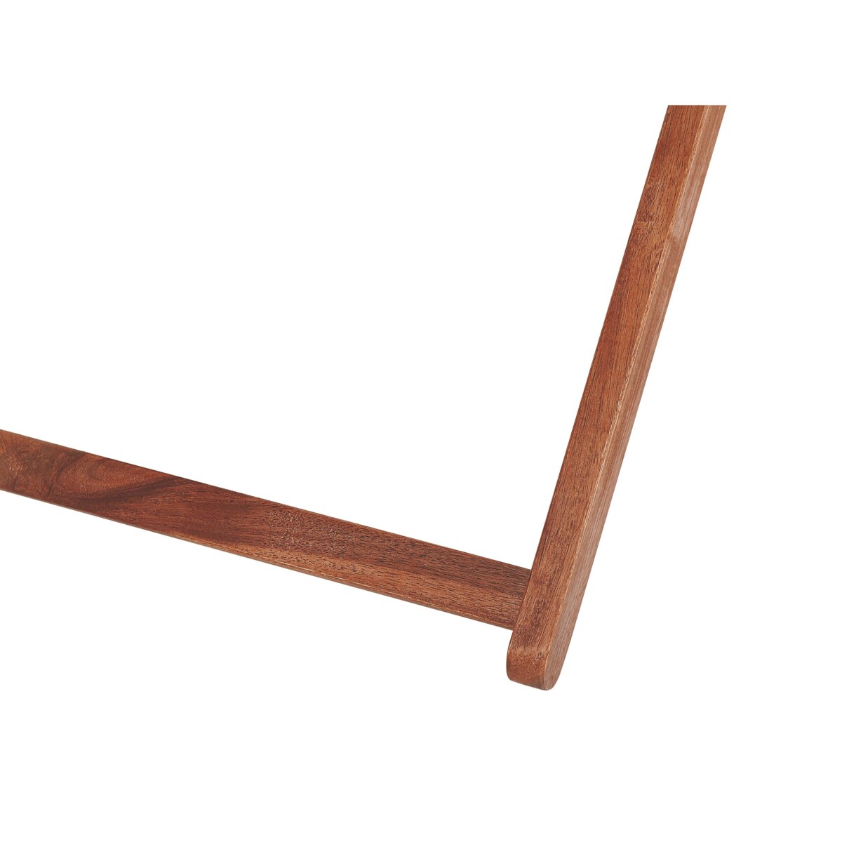 Zestaw 2 leżaków ogrodowych ciemne drewno akacjowe wzór w tukany ANZIO