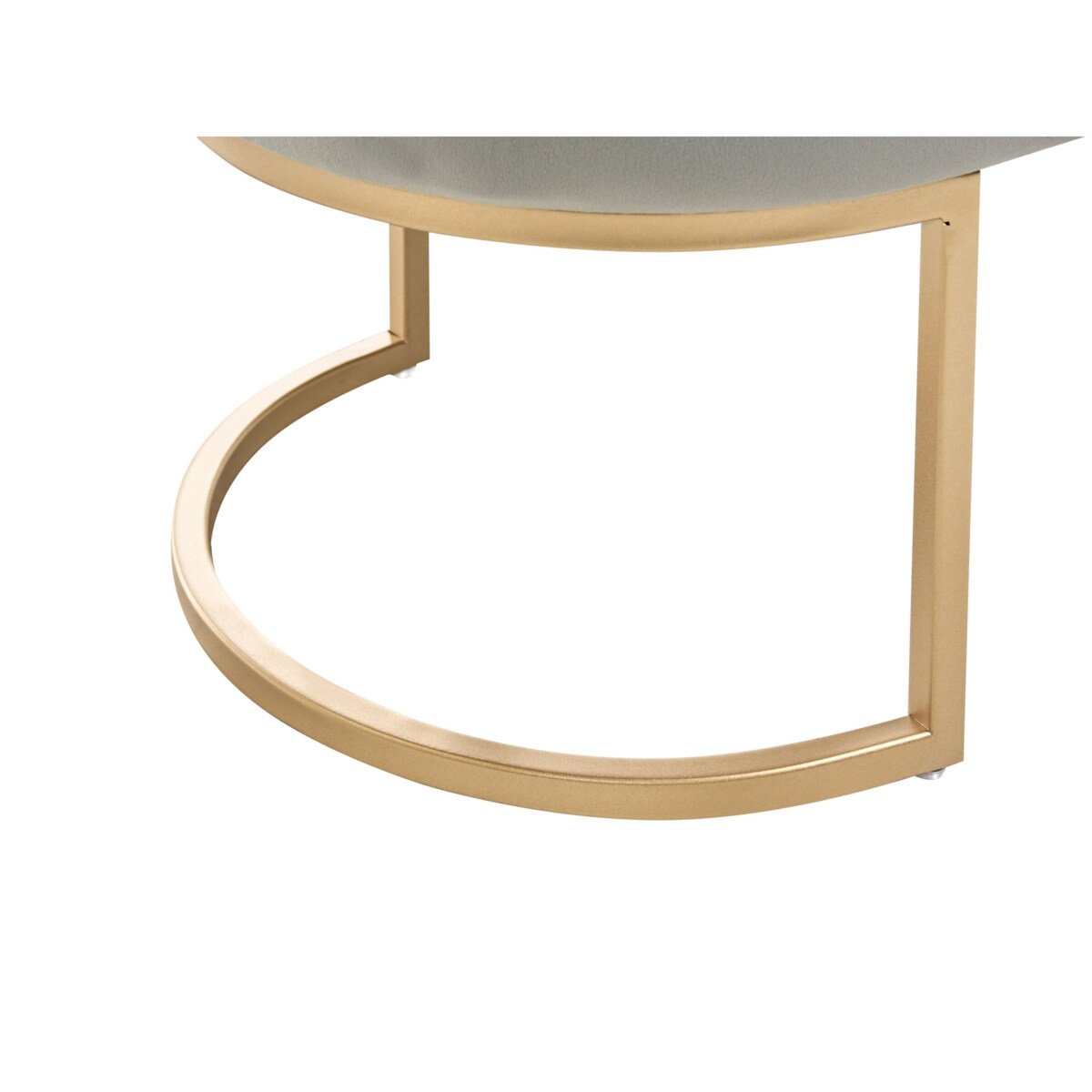 Ławka MILRY Welur Jasnoszary