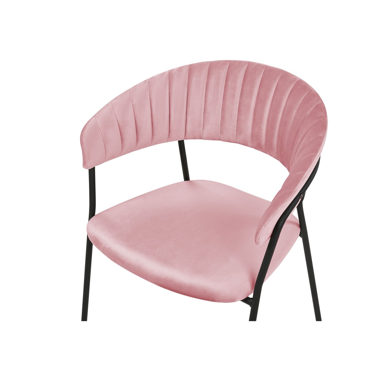 2 krzesła do jadalni welurowe różowe MARIPOSA