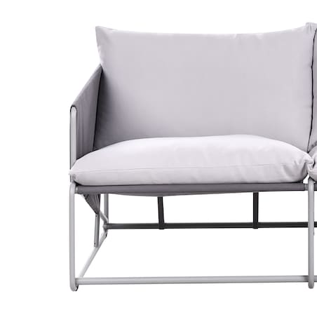 Sofa ogrodowa dla 2 osób PONTE Metal Szary