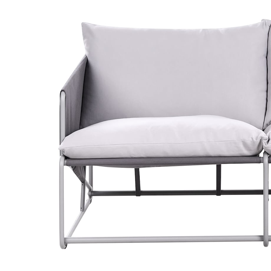 Sofa ogrodowa dla 2 osób PONTE Metal Szary
