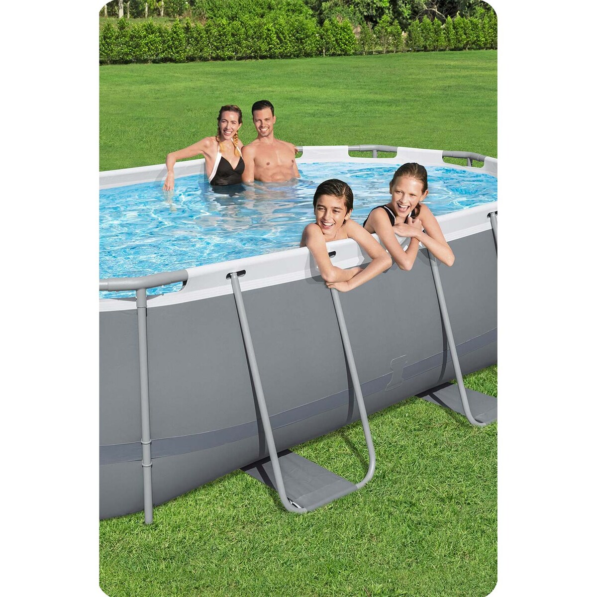 Basen stelażowy ogrodowy Bestway owalny rodzinny 427x250x100 cm 10w1