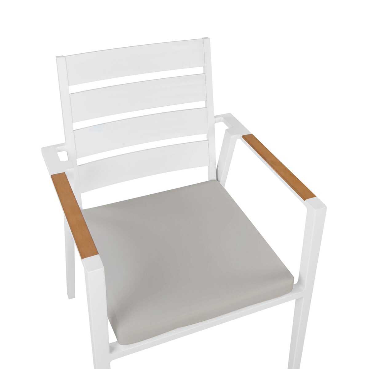 Krzesło ogrodowe Zestaw 6 Metal Szary TAVIANO