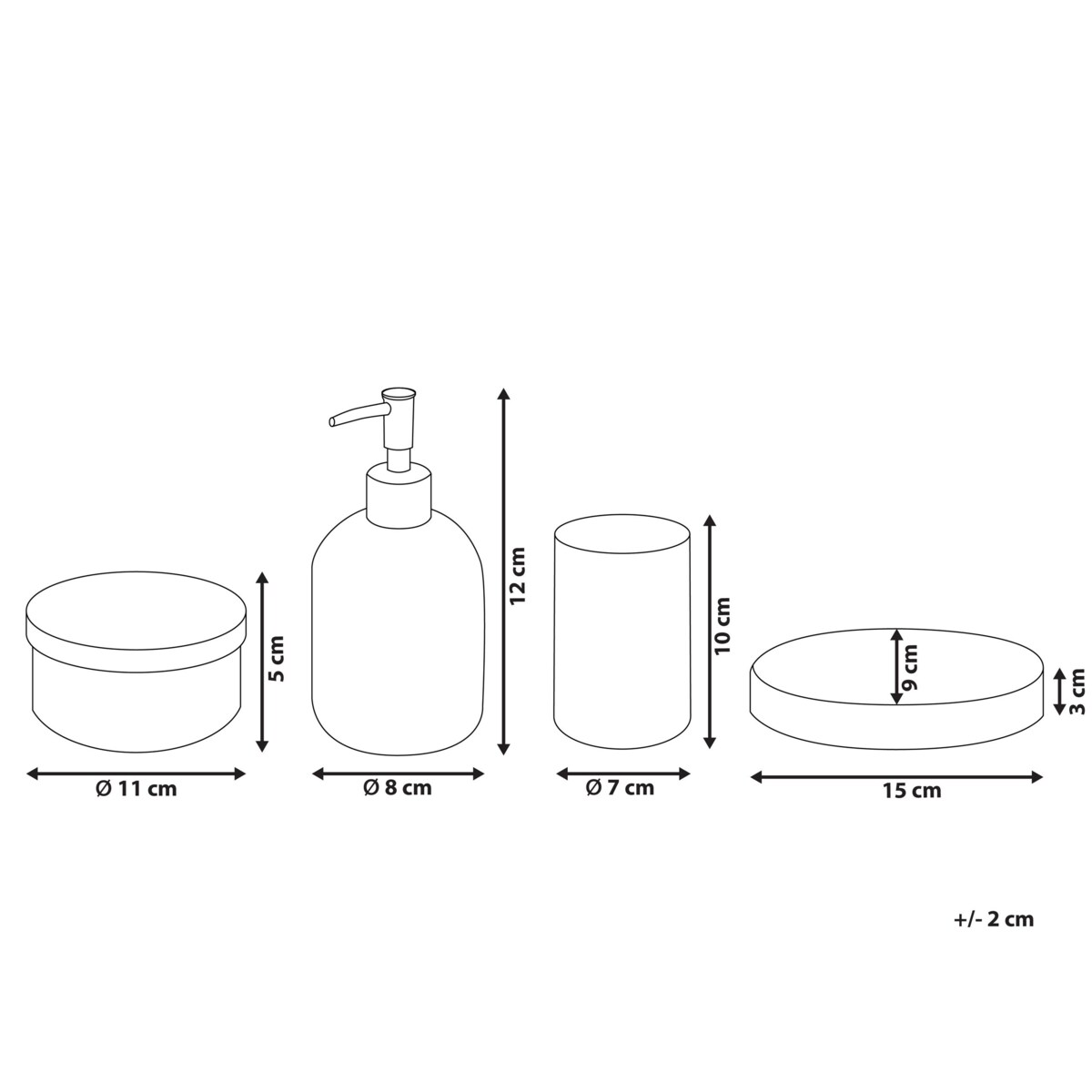 4-częściowy zestaw akcesoriów łazienkowych szklany fioletowy TELMA