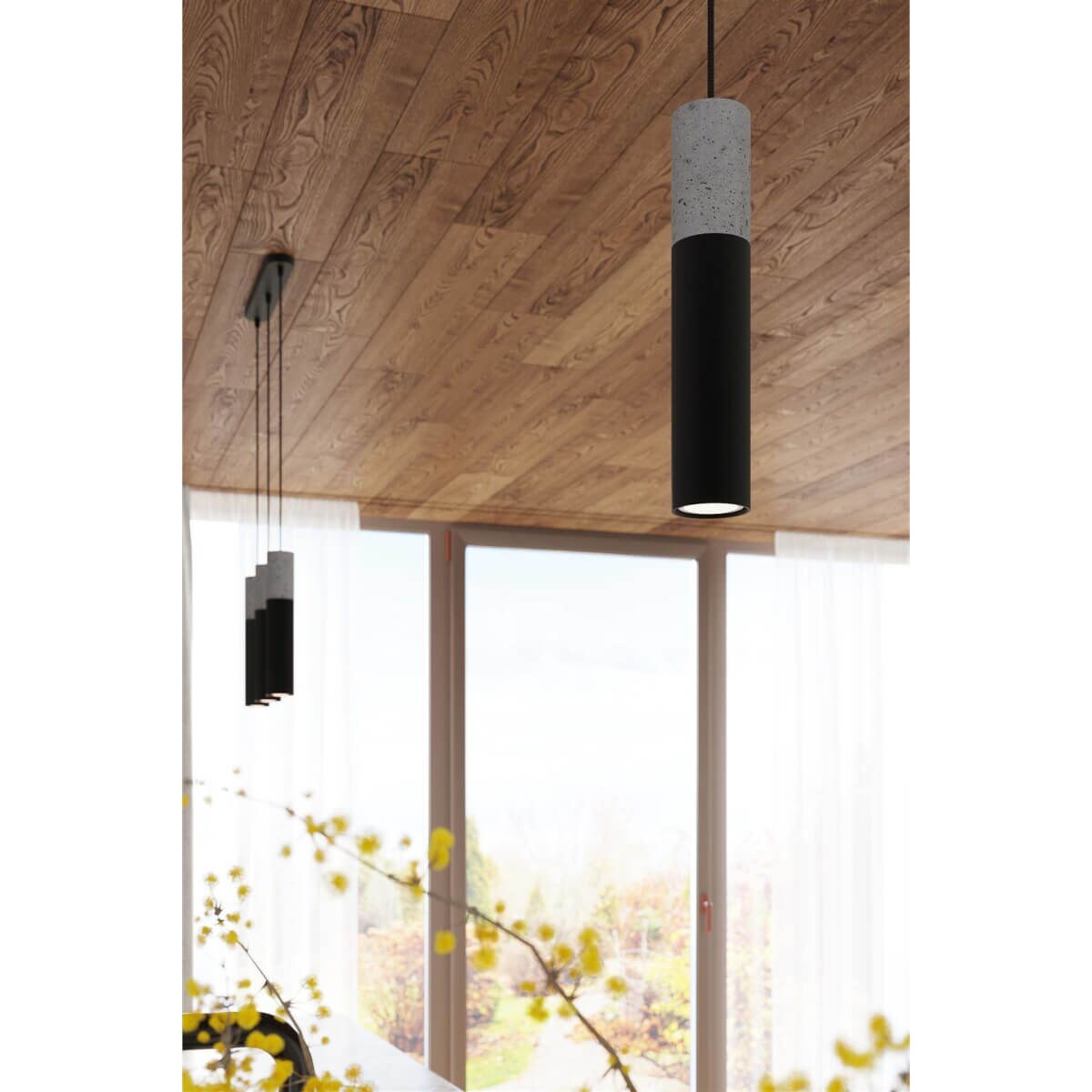 Lampa wisząca BORGIO 3P czarny