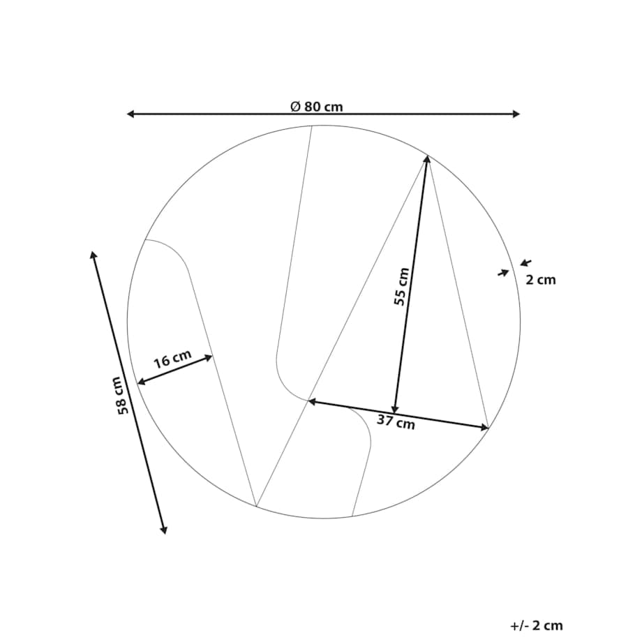 Lustro ścienne TROUVILLE Czarno-złoty