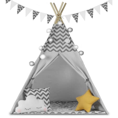Tipi namiot wigwam dla dzieci teepee girlanda poduszki stabilizator Nukido