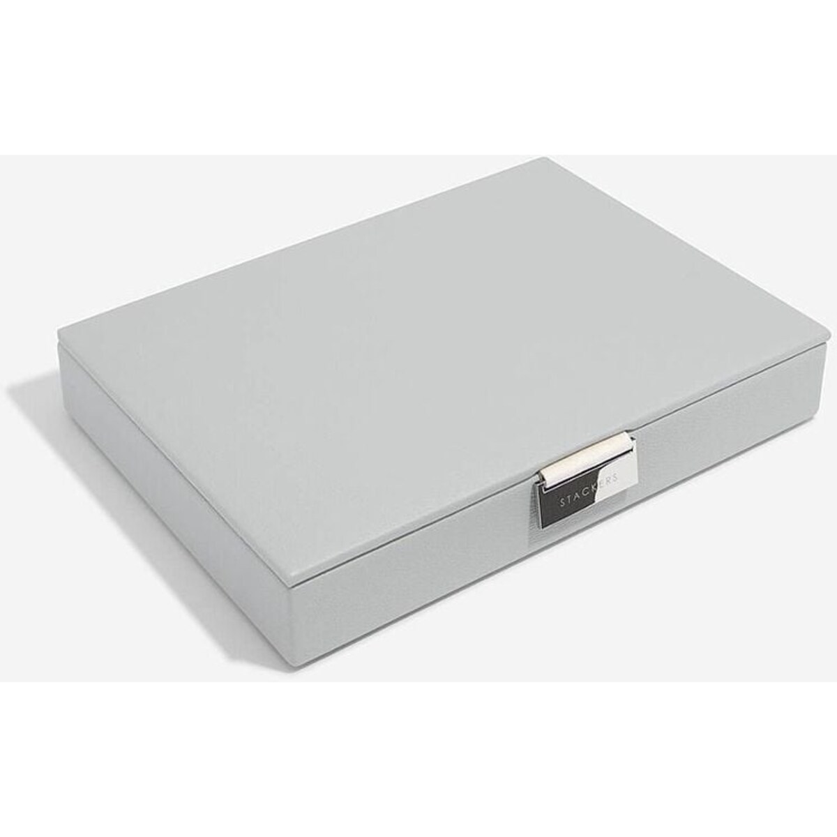 Szkatułka na biżuterię Stackers classic jasnobeżowa lniana z pokrywką