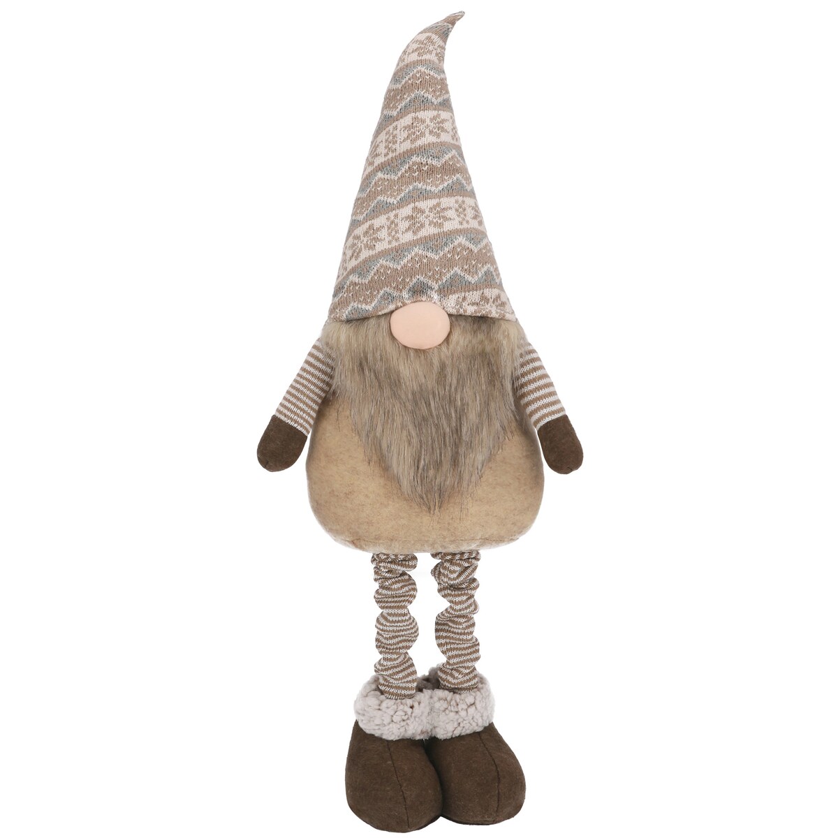 SKRZAT świąteczny KRASNAL gnom Mikołaj DUŻY BEŻOWY