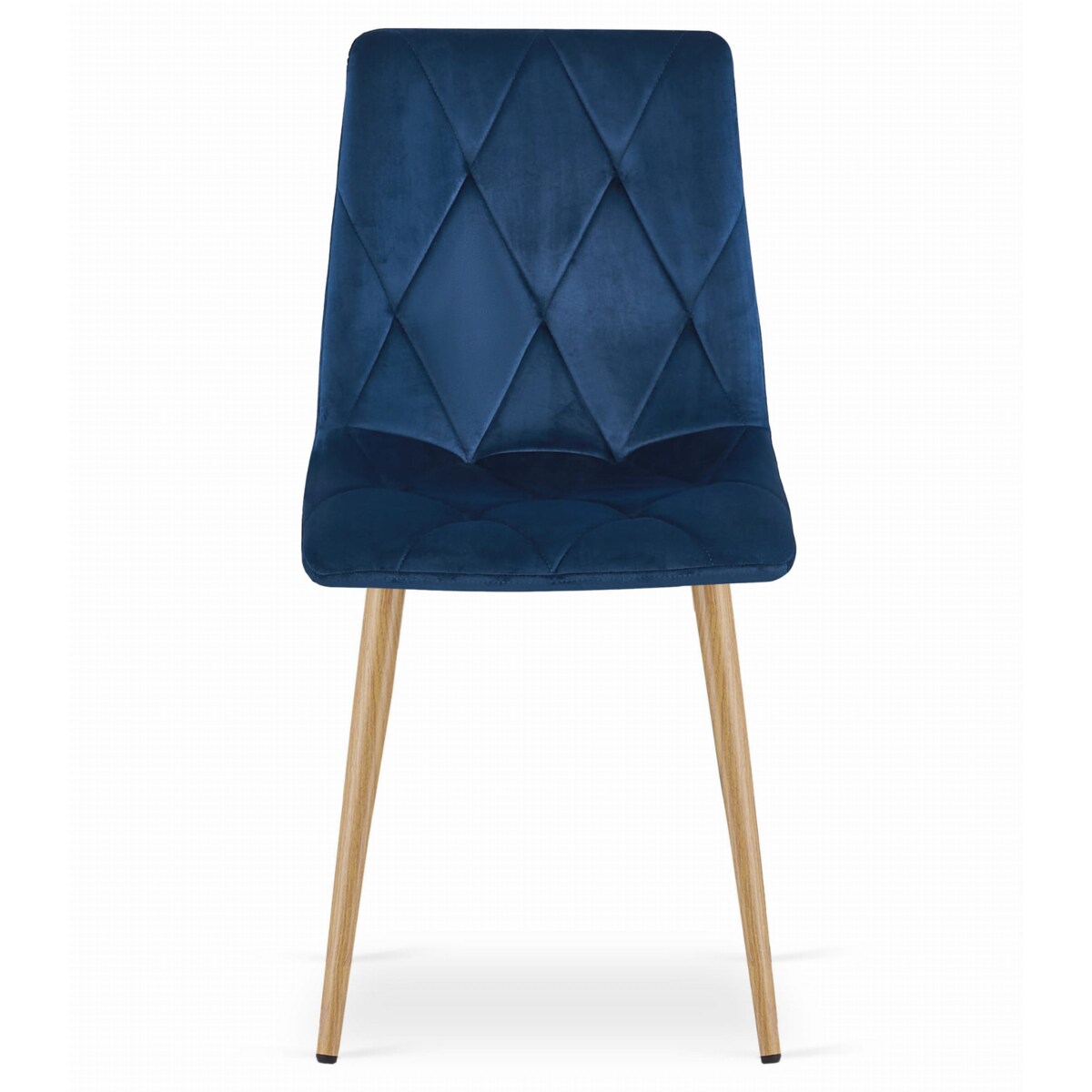 Krzesło Do Jadalni Kuchni Salonu Libra - Granat Aksamit / Nogi Kolor Drewna X 3
