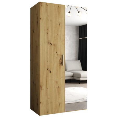 Szafa uchylna otwierana BARI 2 100 wys. 202 cm Artisan + u. Srebrny