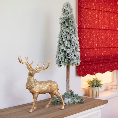 Choinka White Snow 100cm boże narodzenie, święta, świąteczne, biały-zielony, 25 x 25 x 100 cm