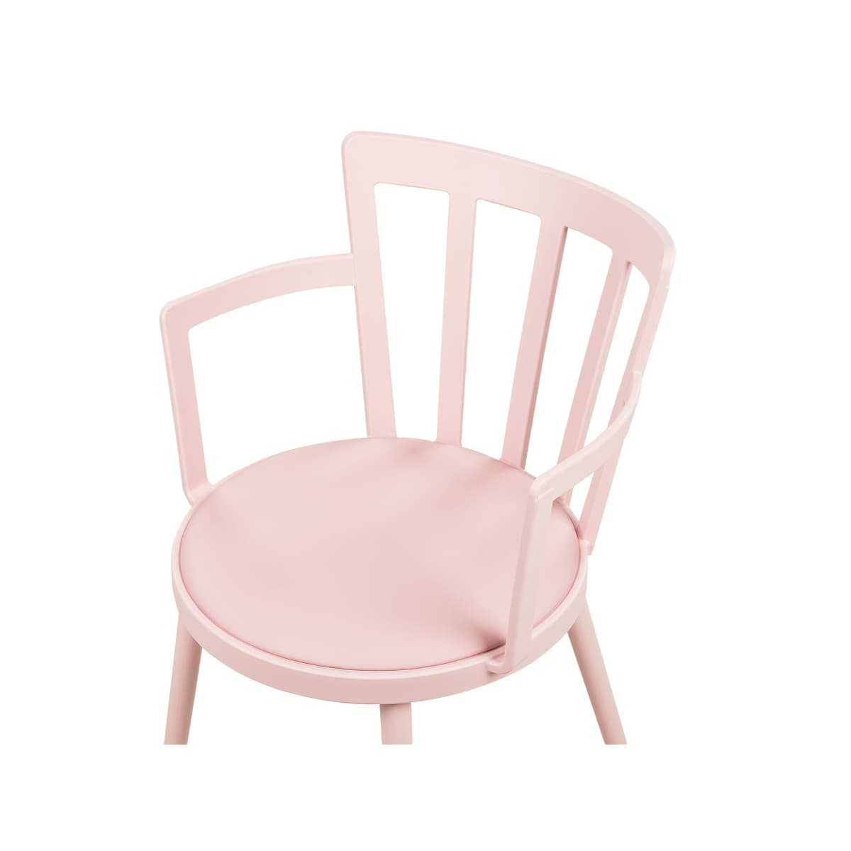 Zestaw 4 krzeseł do jadalni różowy MORILL