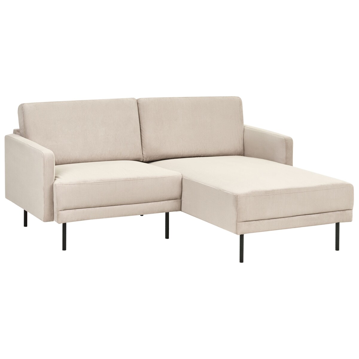 Narożnik dla 2 osób BREDA Sztruks Beżowy Lewostronny