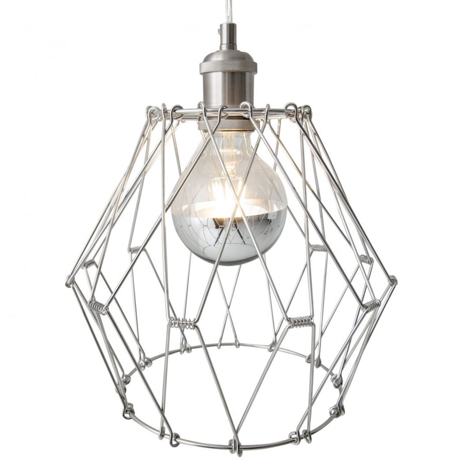 Regulowana LAMPA wisząca 6115359 Nave druciana OPRAWA metalowy ZWIS klatka chrom