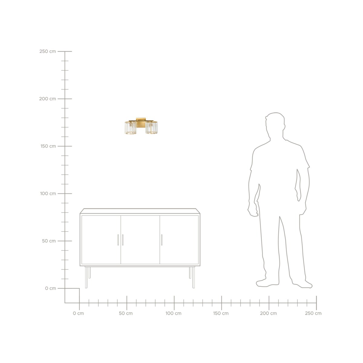 Lampa ścienna LOURIDO Metal Złoty