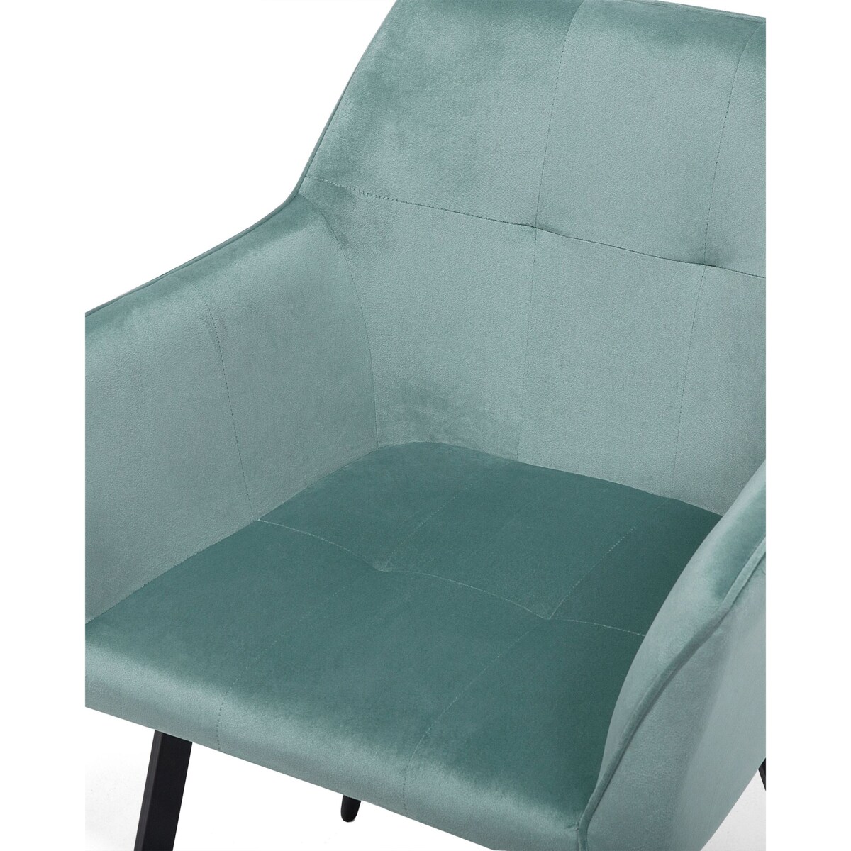 Zestaw 2 krzeseł welurowy zielony JASMIN