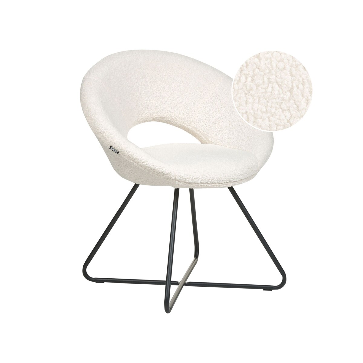 Krzesło boucle białe RACHEL