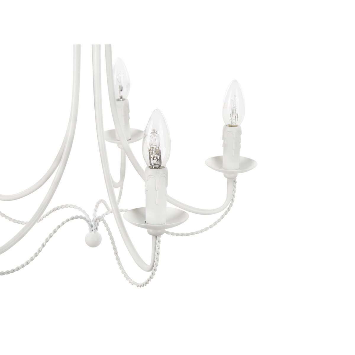 Żyrandol metalowy biały DABUS