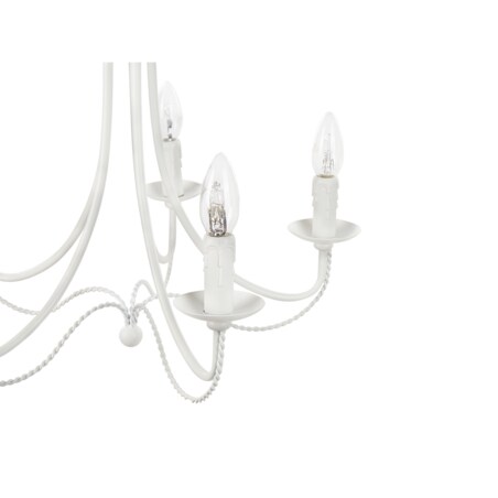 Żyrandol metalowy biały DABUS