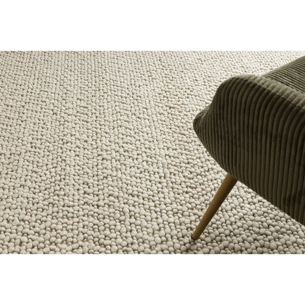 Dywan wełniany TAHAR 99005B krem / szary - 90x150 cm