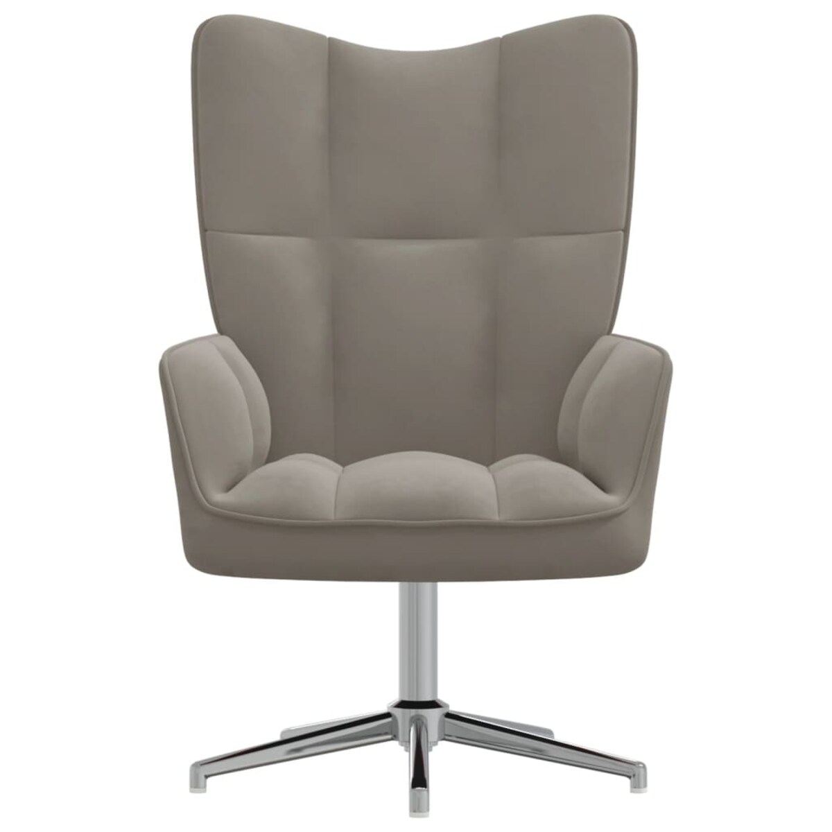 vidaXL Fotel, jasnoszary, obity aksamitem