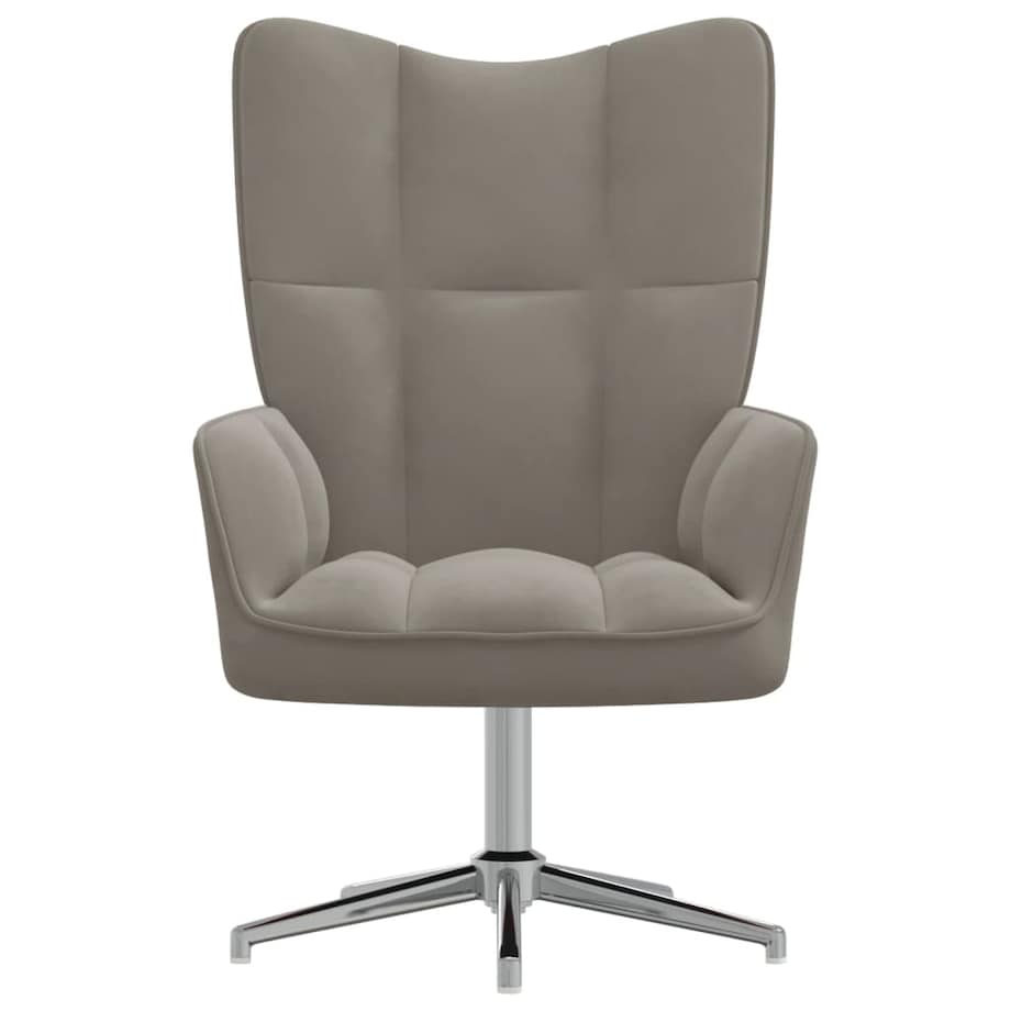 vidaXL Fotel, jasnoszary, obity aksamitem