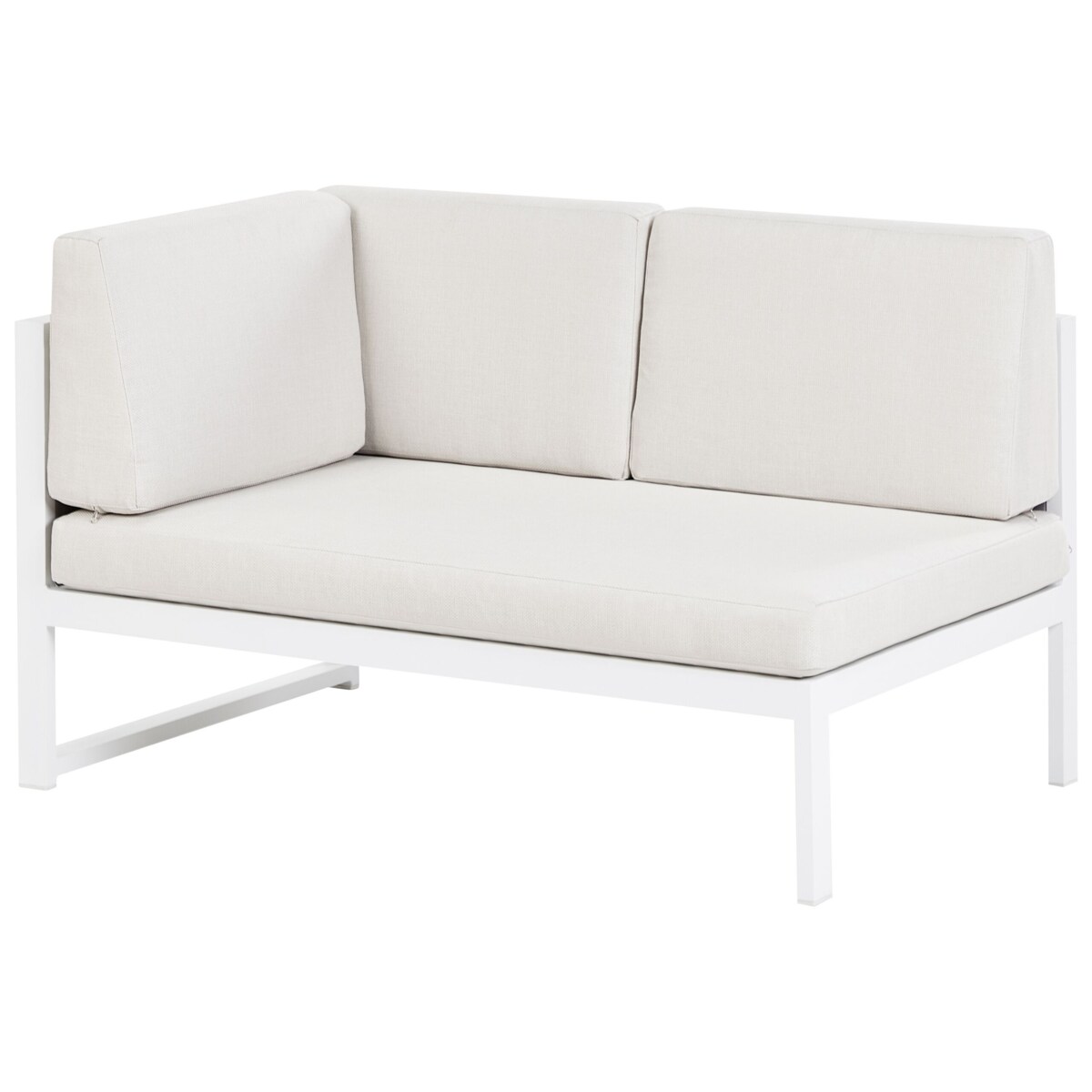 Duży zestaw wypoczynkowy dla 6 osób Lewostronny Aluminium Złamana biel CASTELLA/FRATTE