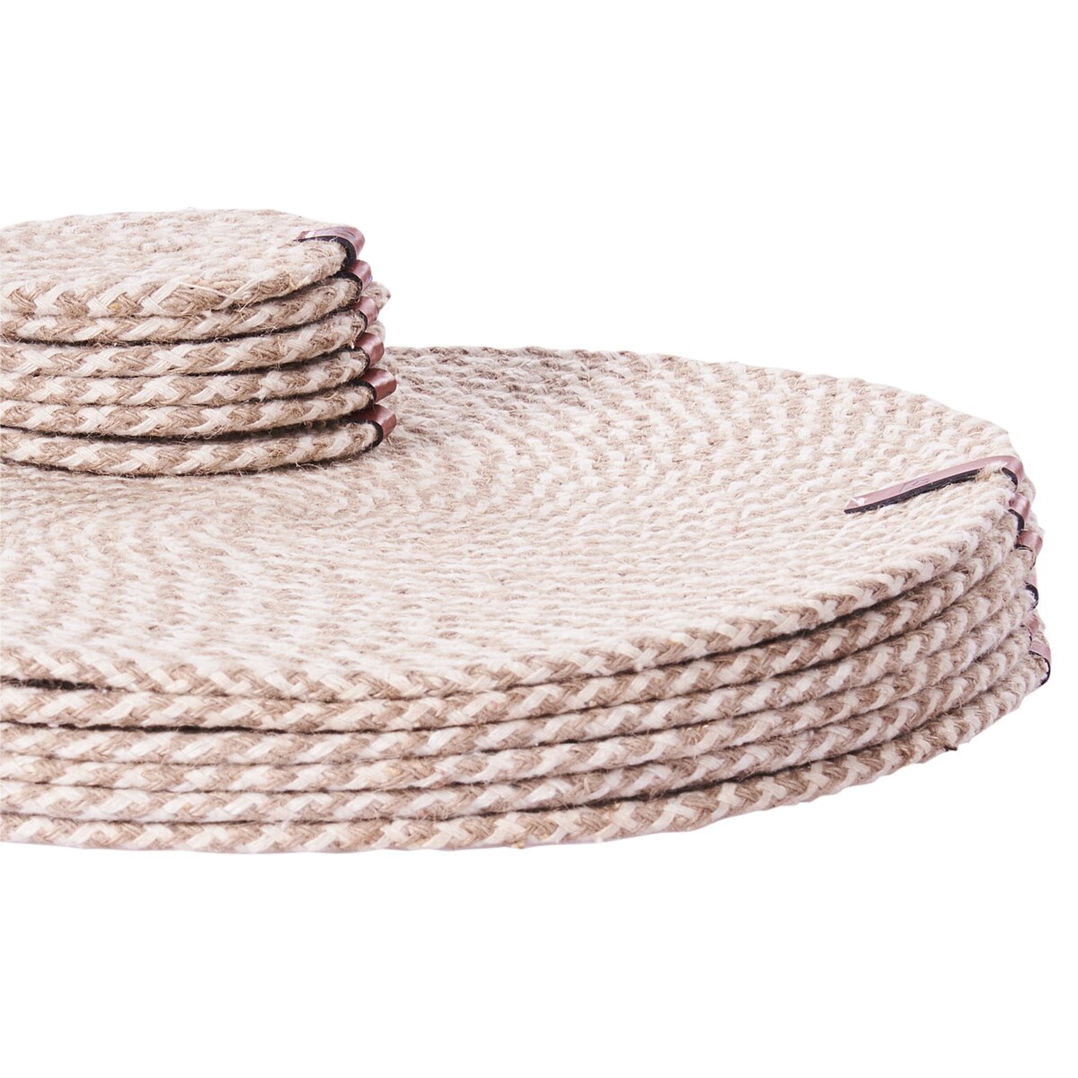 Zestaw 12 podkładek na stół PIPTURUS Naturalny Juta