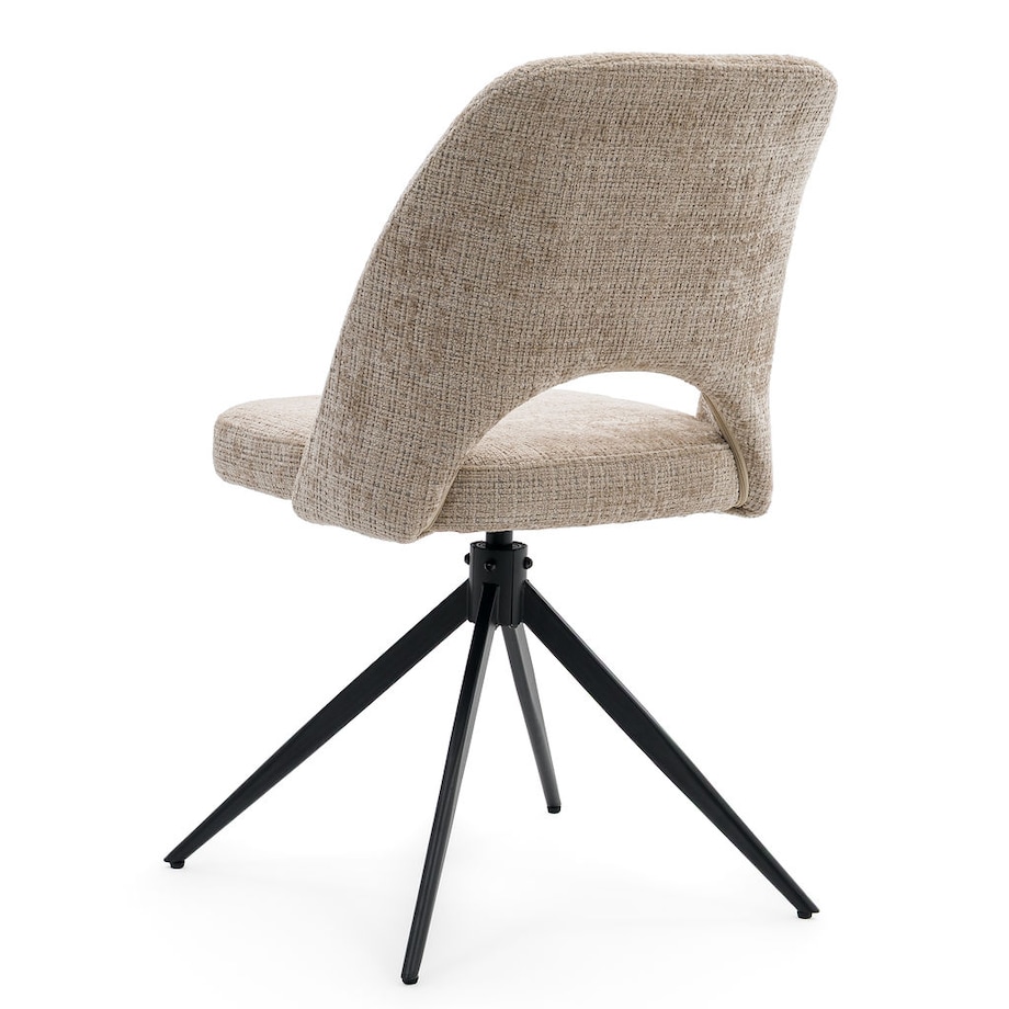 Krzesło obrotowe tapicerowane MILO II ciemny beż do salonu jadalni kuchni