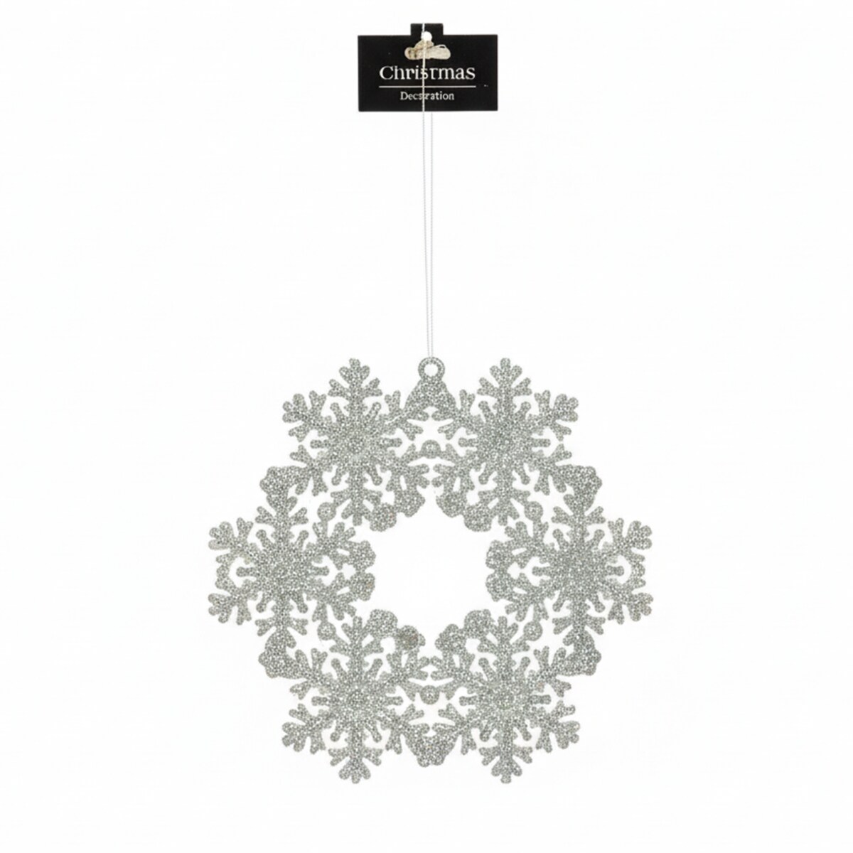 Zawieszka Na Choinkę Płatek Śniegu 12 Cm Ozdoba Świąteczna Wisząca Kolor Srebrny
