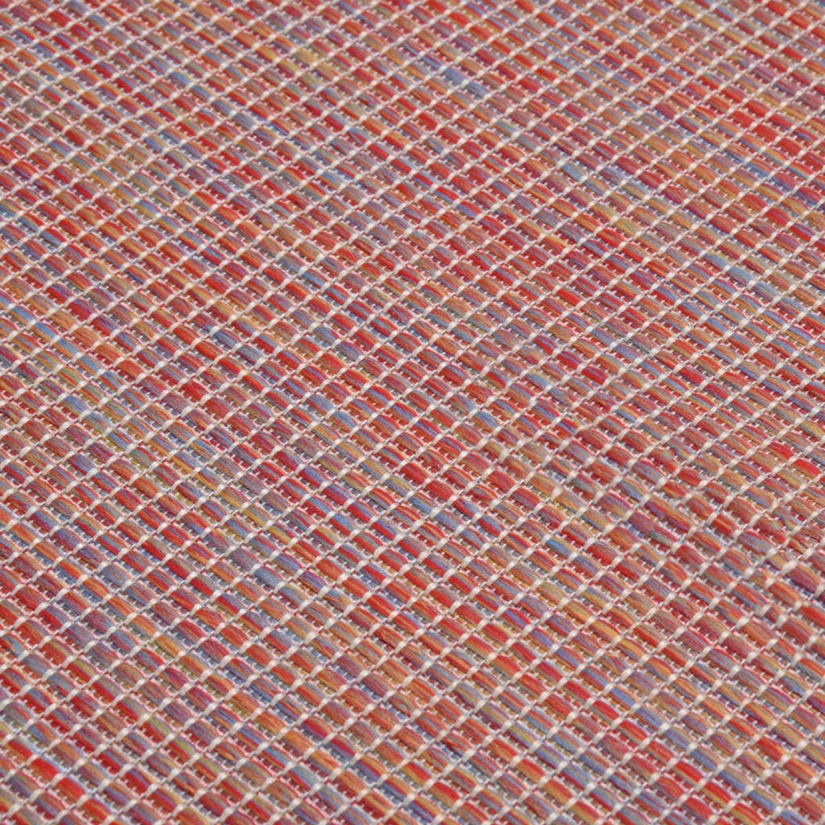 vidaXL Dywan zewnętrzny o płaskim splocie, 80x150 cm, czerwony
