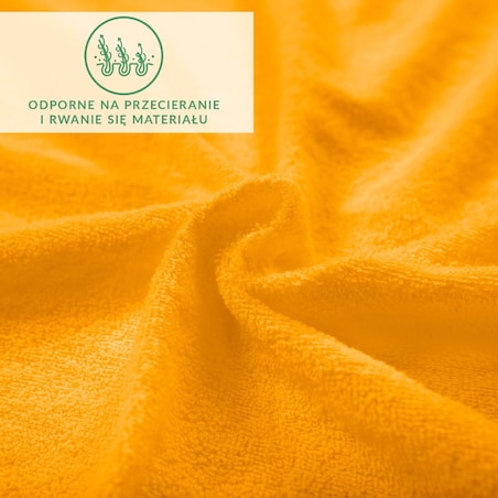 Prześcieradło frotte z gumką 160x200 kolor żółty
