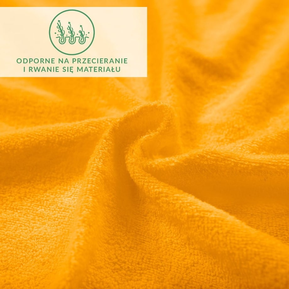 Prześcieradło frotte z gumką 160x200 kolor żółty