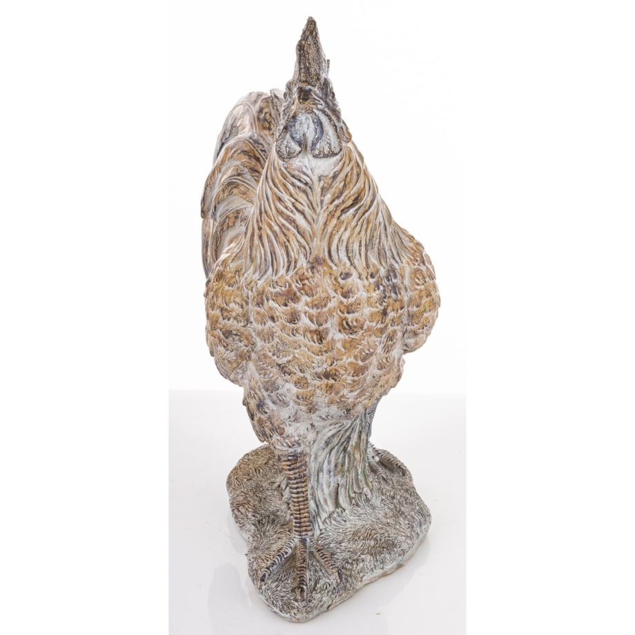 Dekoracja - szary KOGUT 41x17x37 cm