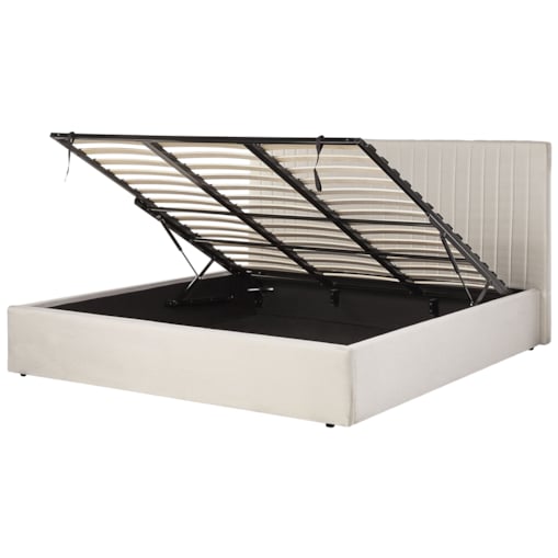 Łóżko z pojemnikiem VION 180 x 200 cm Beżowy