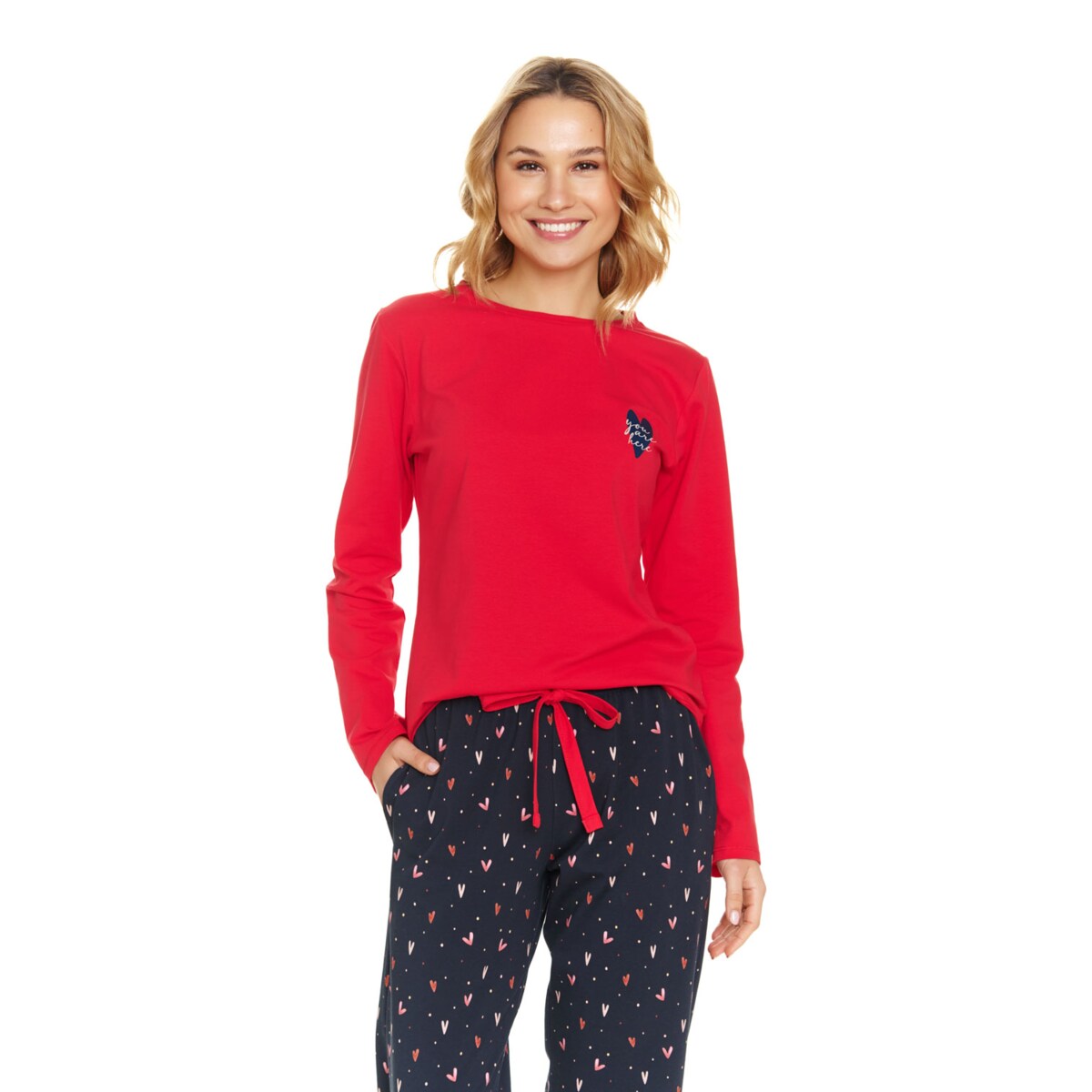 Piżama kolor czerwony PM.7130.HEARTS - M