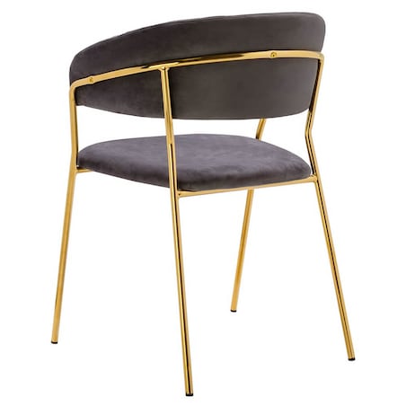 Krzesło z pionowymi przeszyciami Margo KH121100121.11 King Home ciemnoszare