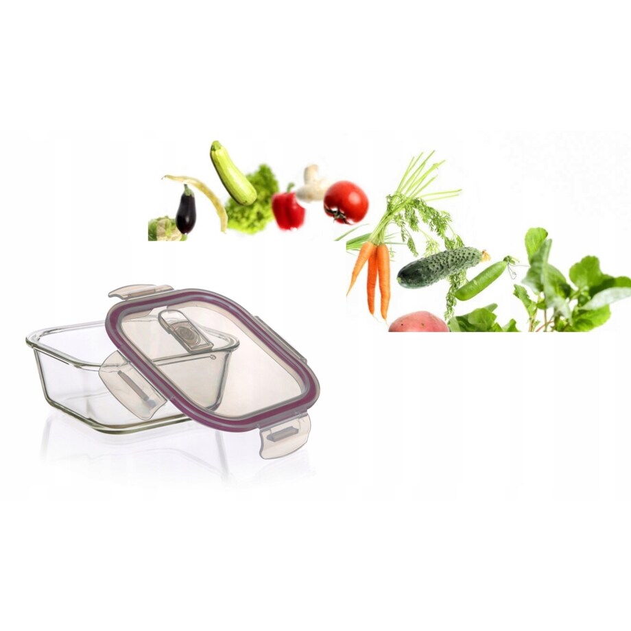 POJEMNIK HERMETYCZNY 300 ml klips szklany na jedzenie lunch sos przekąski