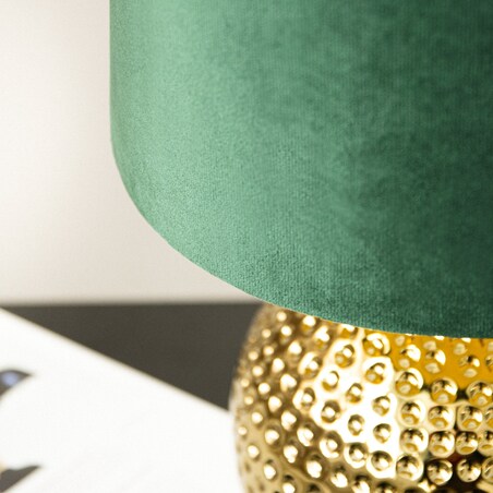 KONSIMO NIPER eleganckie lampki stołowe 2 sztuki złoto-zielony
