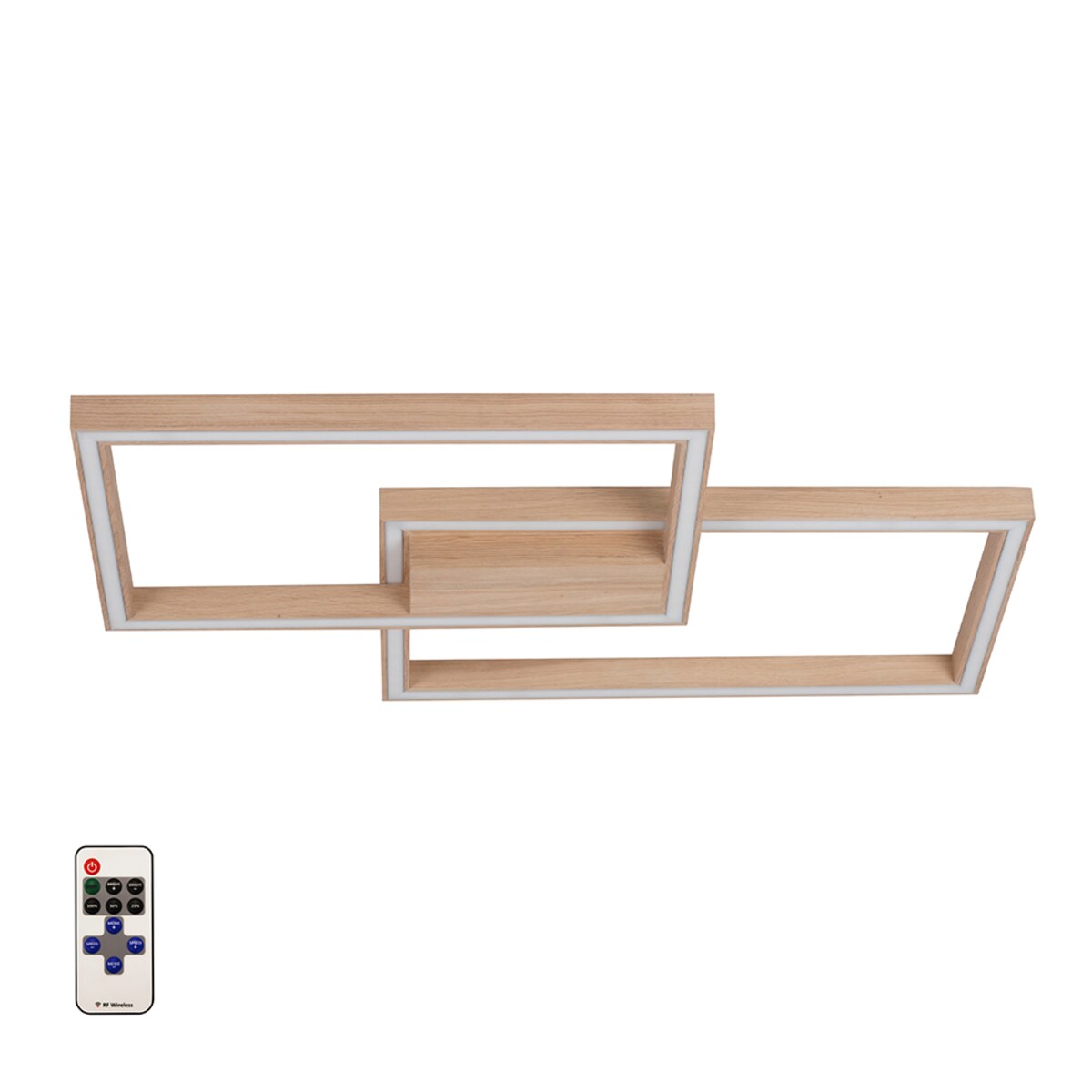 Drewniana Lampa Sufitowa BRITOP Lighting 1xLED 24V 48W Dąb Olejowany FSC, Sterowana Pilotem, Polski Producent, 1 szt.